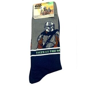 Disney Star Wars Mandalorian “This Is The Way” Crew Socks | Unisex Adult | NWT